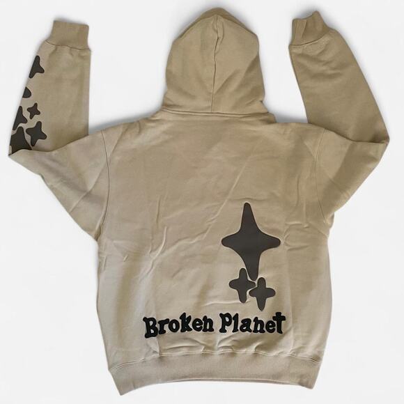 Broken planet Cream and black "alone but not lonely" hoodie - size L - Picture 2 of 8